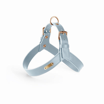 Summer Pet Vest Chest Harness for dogs and cats in light blue with gold hardware Pet Zen on Tampa Home & Garden Store