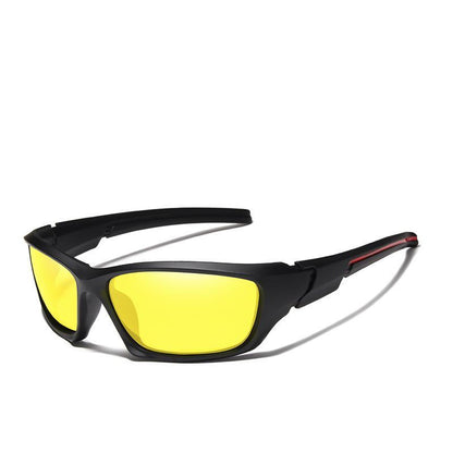 Stevvex Sport Popular Men's Polarized Sunglasses TR90 frame with yellow mirror lenses on Tampa Home & Garden Store
