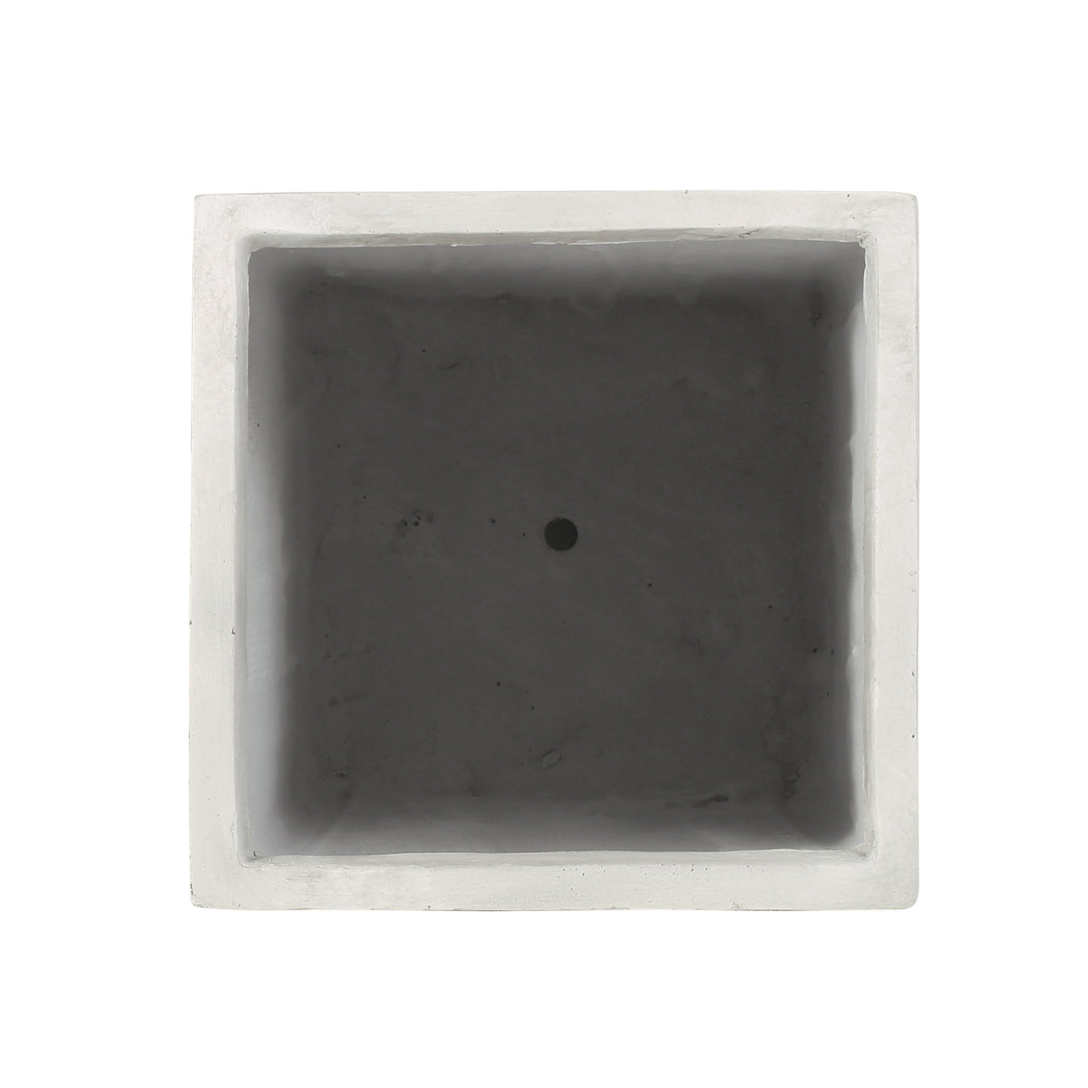 MGO Planter square concrete planter with hollow interior, light gray finish, HouseOfZazla on Tampa Home & Garden Store