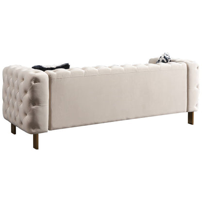 Modern Chesterfield Tufted Sofa and Metal Legs