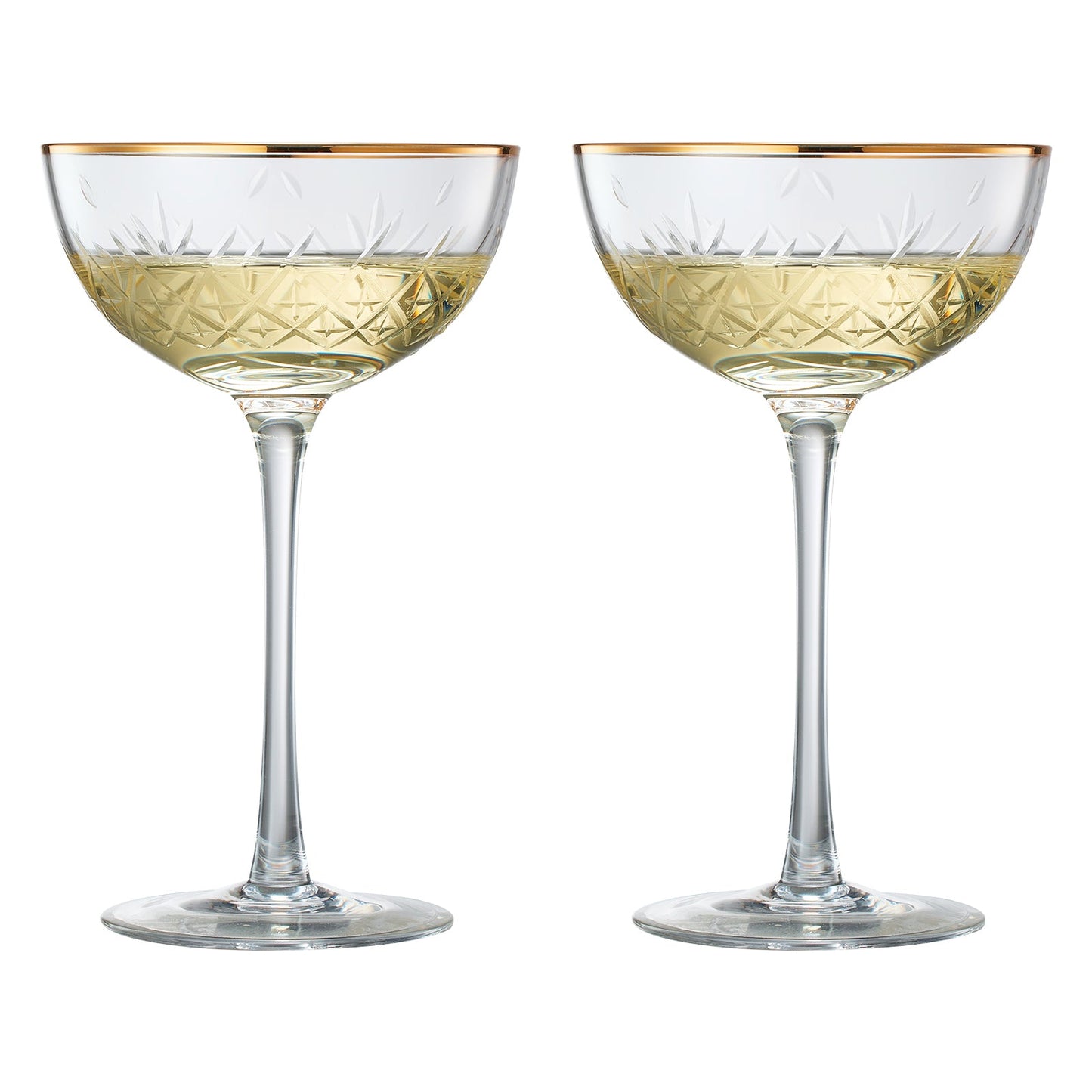 Basilica Champagne Coupe Glassware Set of Two