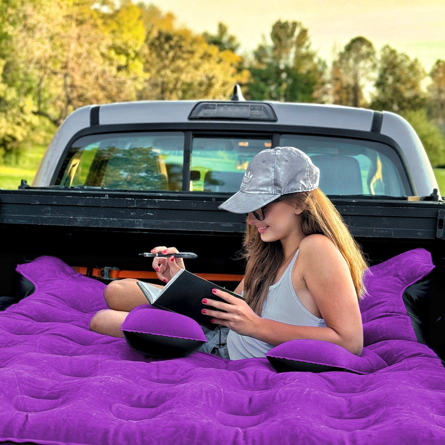 Dikasun Outdoor truck bed air mattress purple full-size 5.5-6.5 ft on Tampa Home & Garden Store