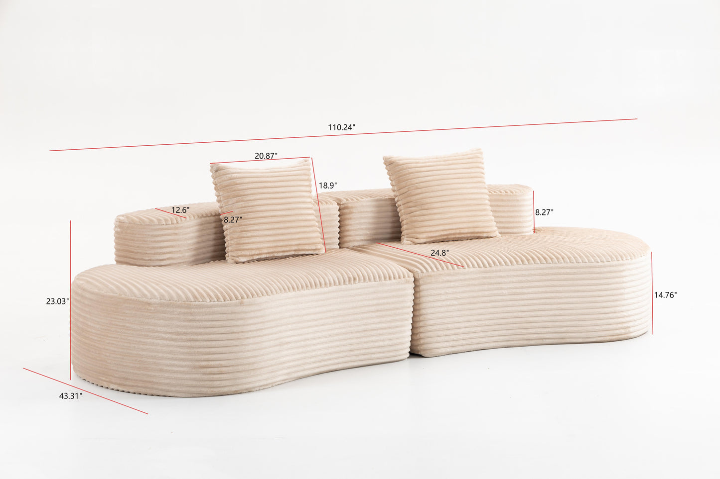 Compressed Corduroy Cloud Couch And The Pillows