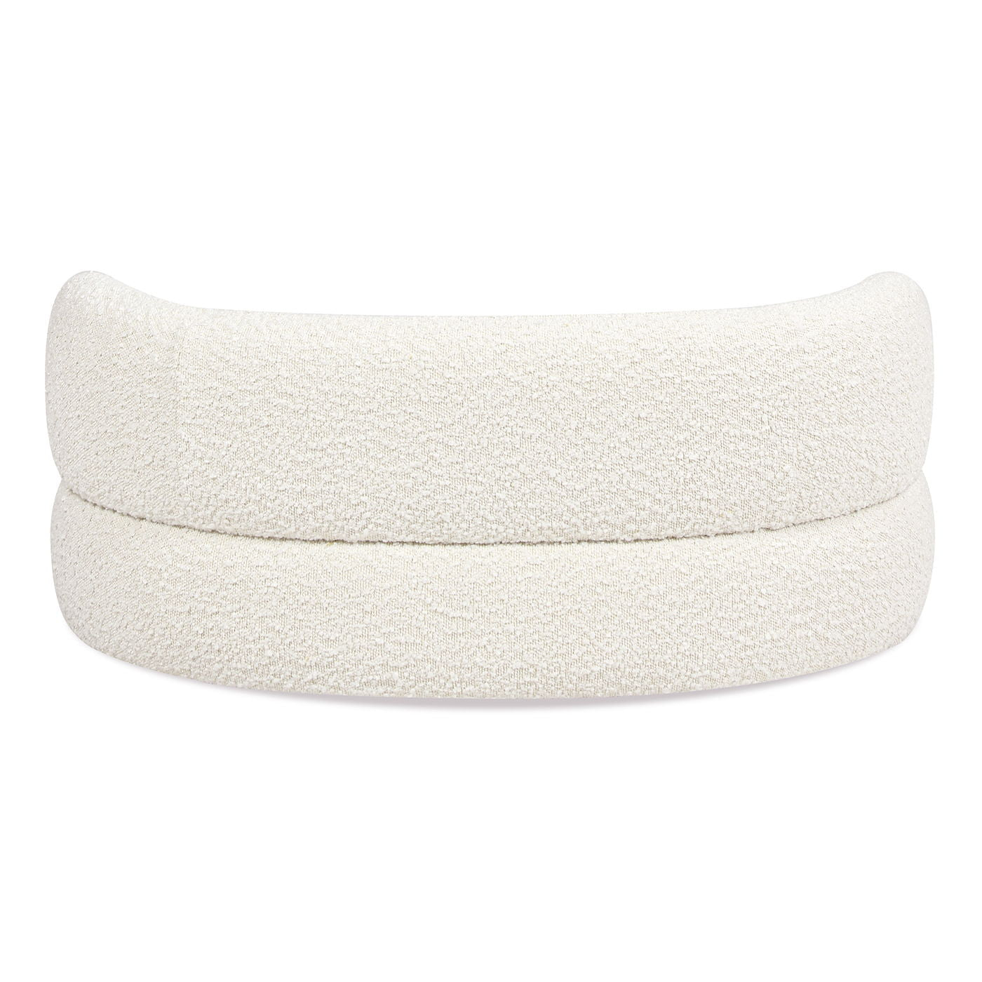 Shep curved dog sofa bed medium ivory white boucle fabric by HouseOfZazla on Tampa Home & Garden Store