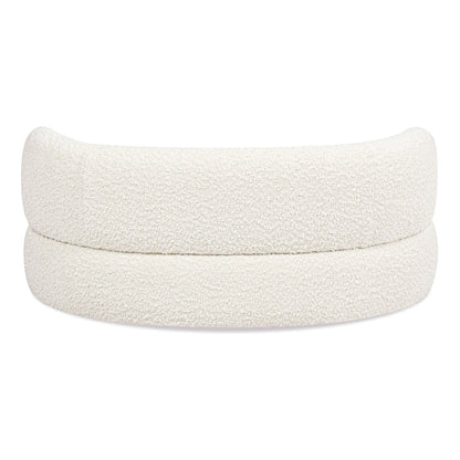 Shep curved dog sofa bed medium ivory white boucle fabric by HouseOfZazla on Tampa Home & Garden Store