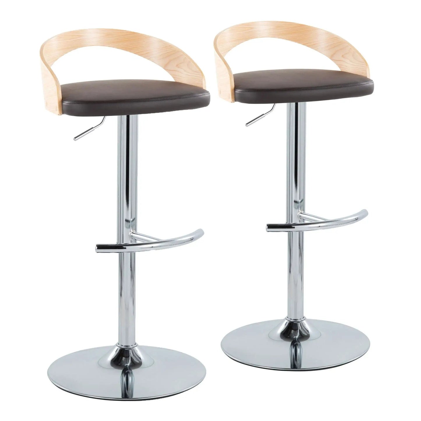 Grotto Contemporary Adjustable Barstool Swivel