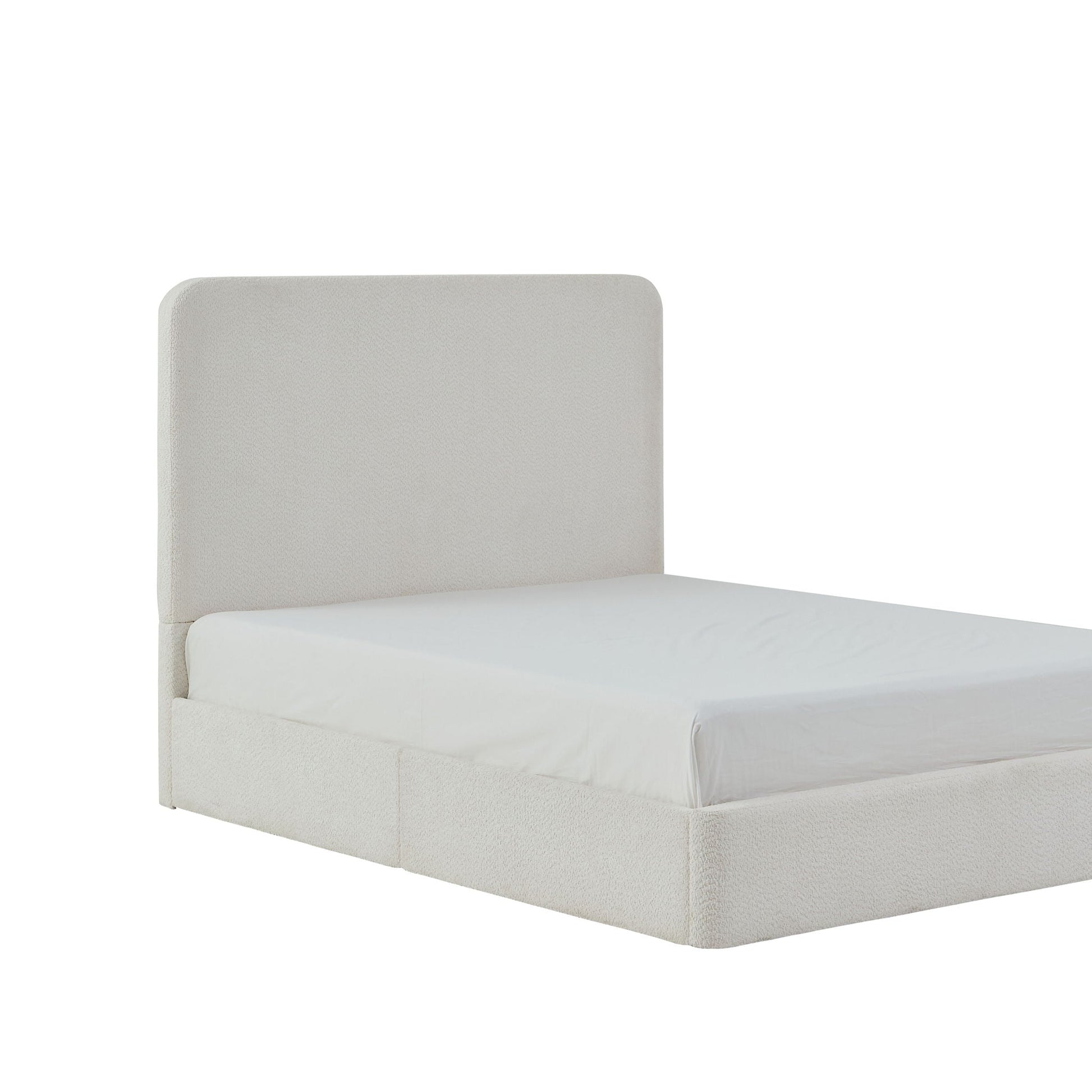 Canter Tall Headboard Upholstered Bed beige fabric HouseOfZazla on Tampa Home & Garden Store