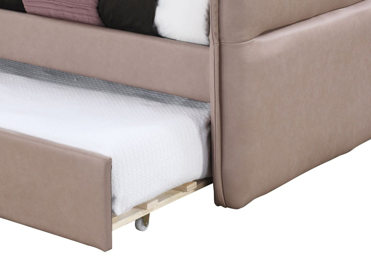 Stylish Dusty Rose Twin Daybed with a Trundle