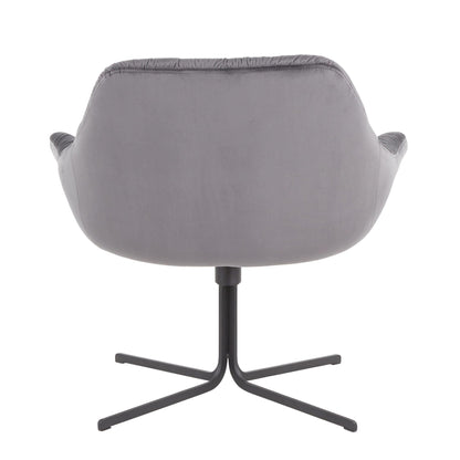 Contemporary swivel lounge chair gray upholstery 360° rotation HouseOfZazla accent chair on Tampa Home & Garden Store