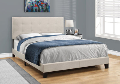 Transitional Upholstered Bed Frame and Headboard