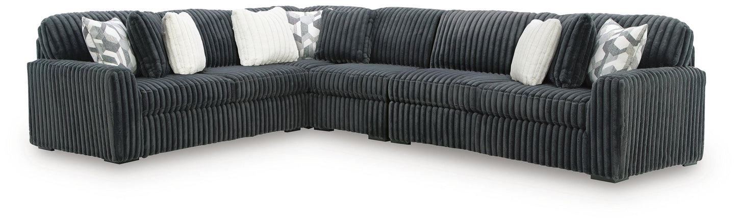 Midnight Madness Sectional and Jumbo Corduroy