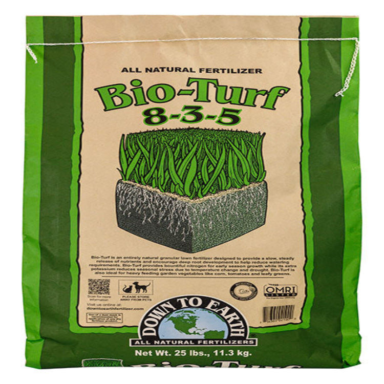 Bio-Turf 8-3-5 all natural fertilizer and soil amendment bag by Rivendell Distribution on Tampa Home & Garden Store