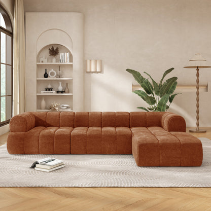 Modern L Shaped Sectional Sofa and Chaise Lounge