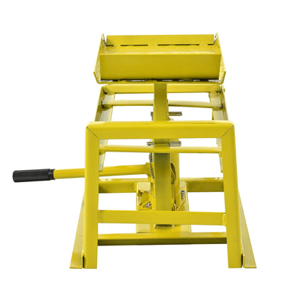 Suxidi 5 Ton hydraulic automotive lift yellow platform with diamond-plate top on Tampa Home & Garden Store