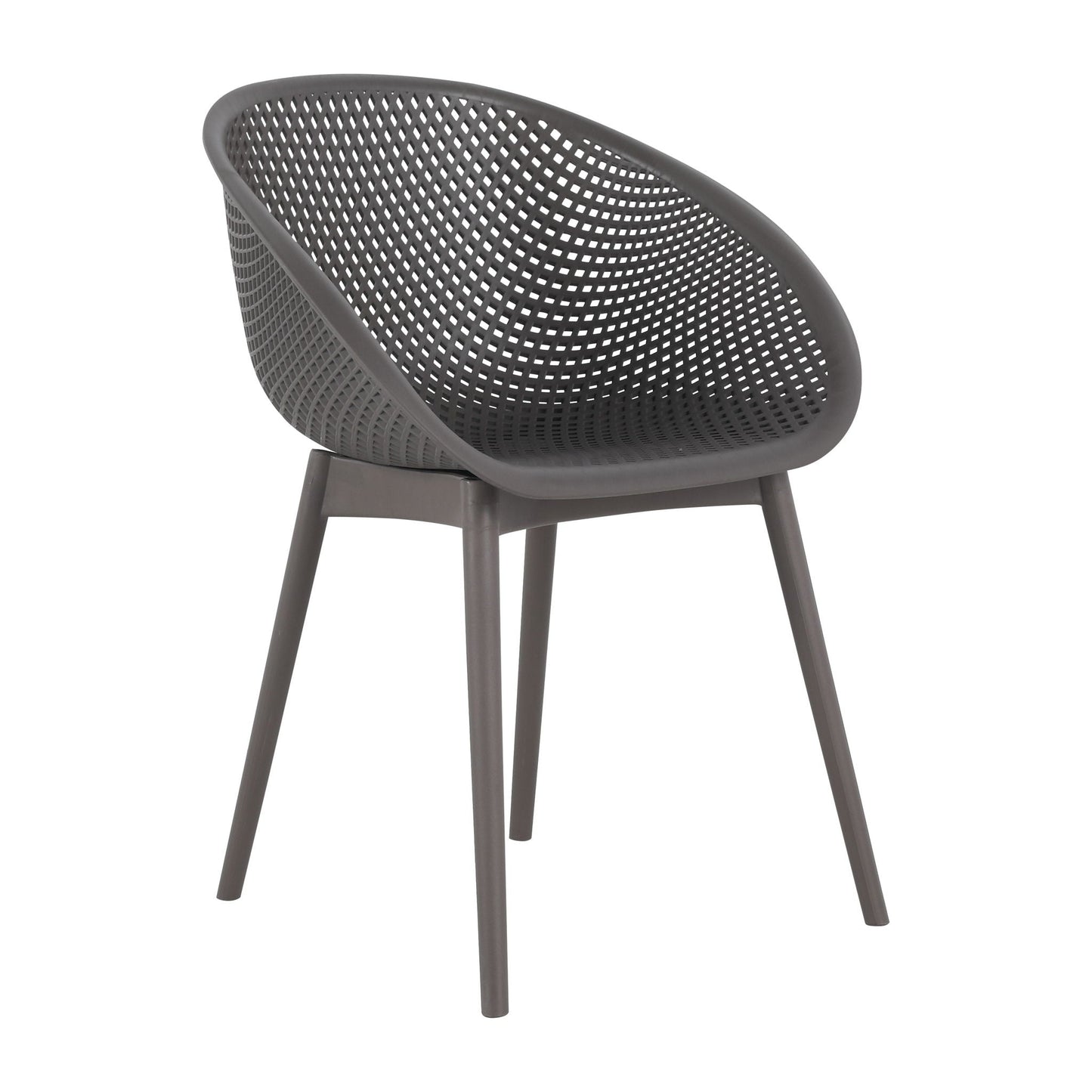 2 Piece Durable Single Chair With Hollow Out Design gray plastic lattice chair set HouseOfZazla on Tampa Home & Garden Store