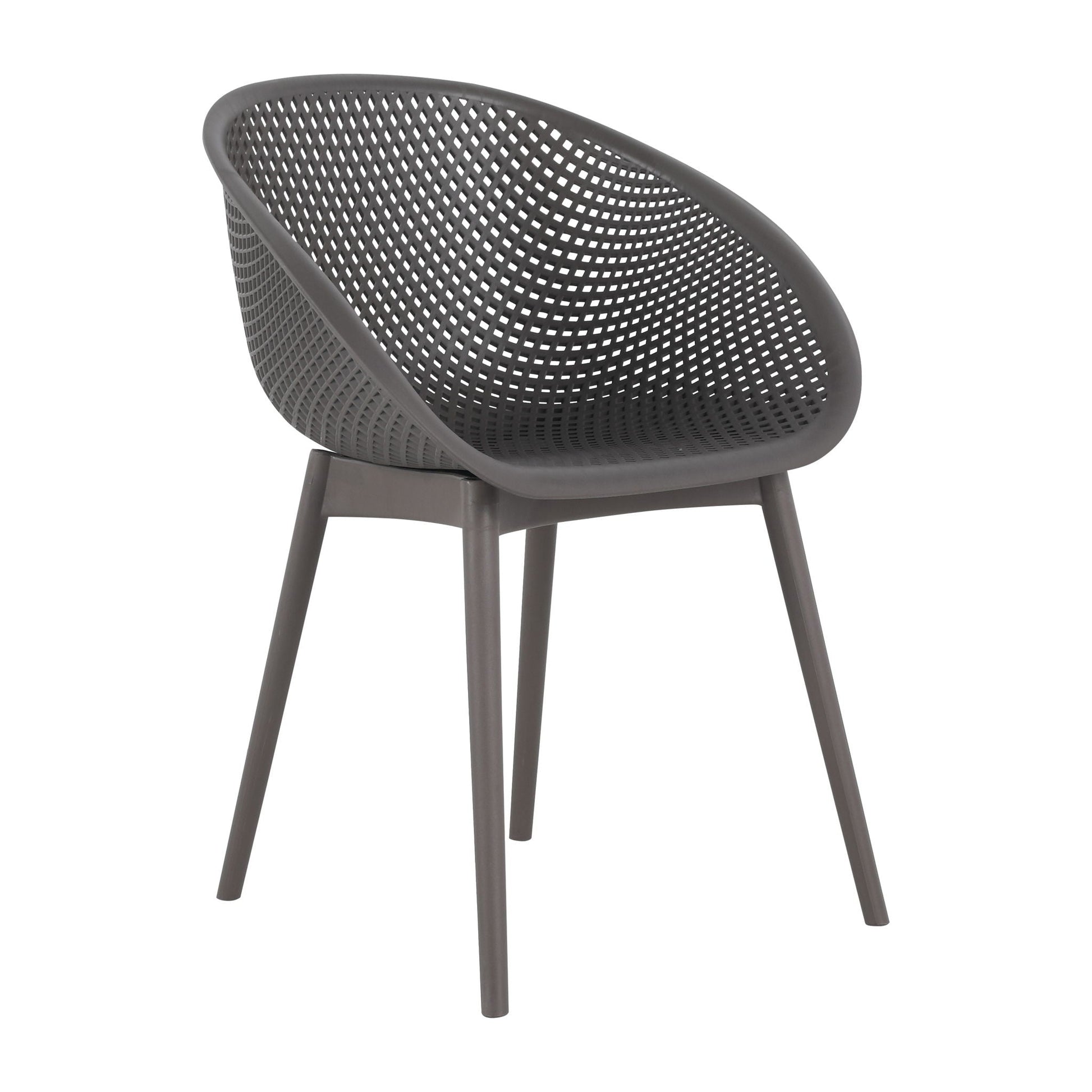2 Piece Durable Single Chair With Hollow Out Design gray plastic lattice chair set HouseOfZazla on Tampa Home & Garden Store