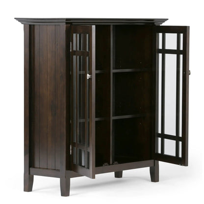 Bedford Storage Media Cabinet with Glass Doors
