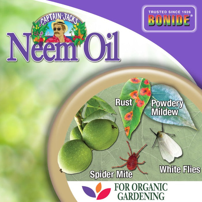 Neem Oil Concentrate liquid pesticide Bonide by Rivendell Distribution for organic gardening on Tampa Home & Garden Store