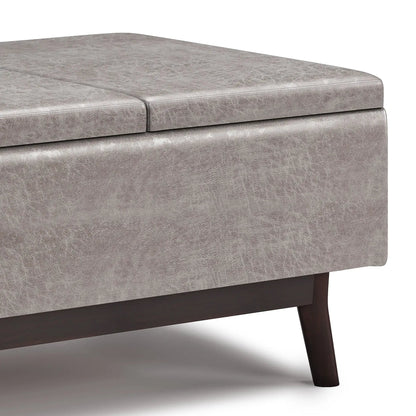 Owen Tray Top Small Coffee Table Storage Ottoman