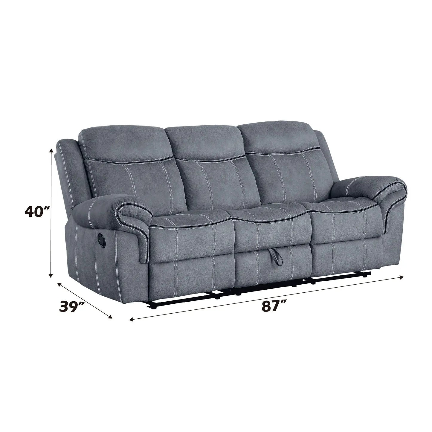 Zubaida Two Tone Three Piece Recliner Set