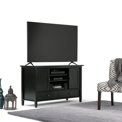 Warm Shaker TV Media Stand Handcrafted Wood