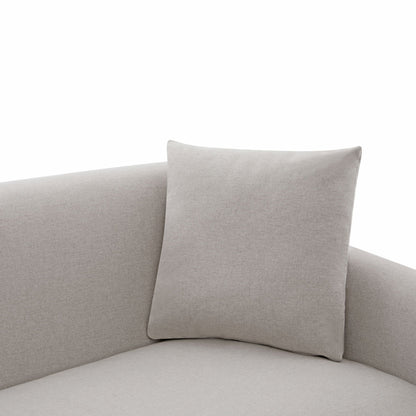 Modern 3 Seat Sofa With Chenille And Two Pillows
