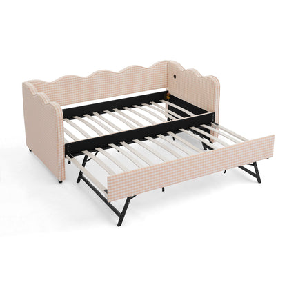 Gingham Wave Daybed And Usb Charging Port