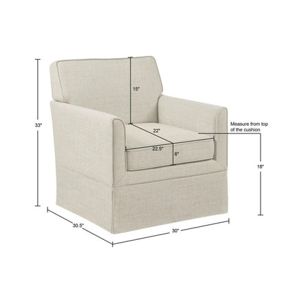 Timeless Track Arm Accent Chair And Skirt Base