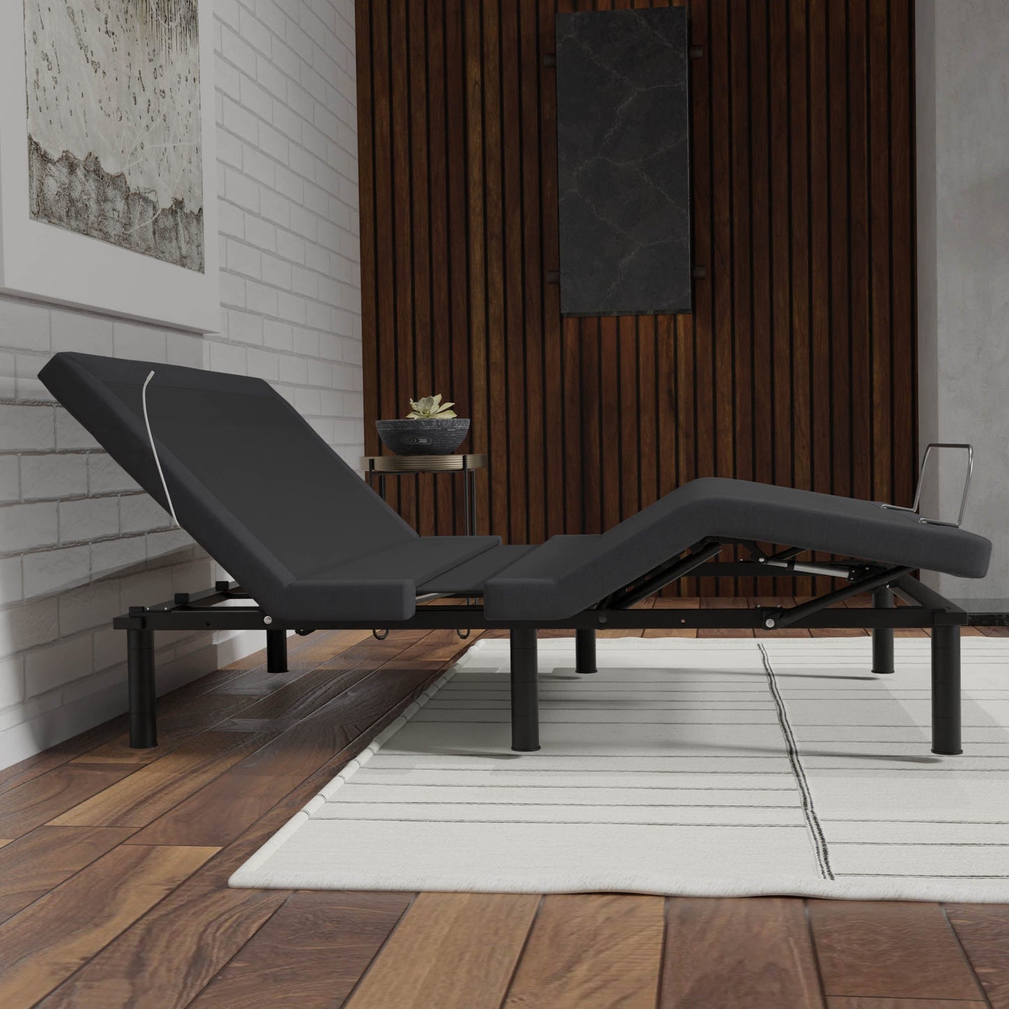 Model G2 Adjustable Base Queen by HouseOfZazla, two units with dark gray upholstery on Tampa Home & Garden Store