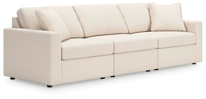 Modmax Oyster Sectional beige fabric sofa by Unique Piece Furniture with cushions on Tampa Home & Garden Store