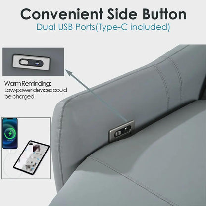Wall Hugger Power Recliner Chair with USB Port