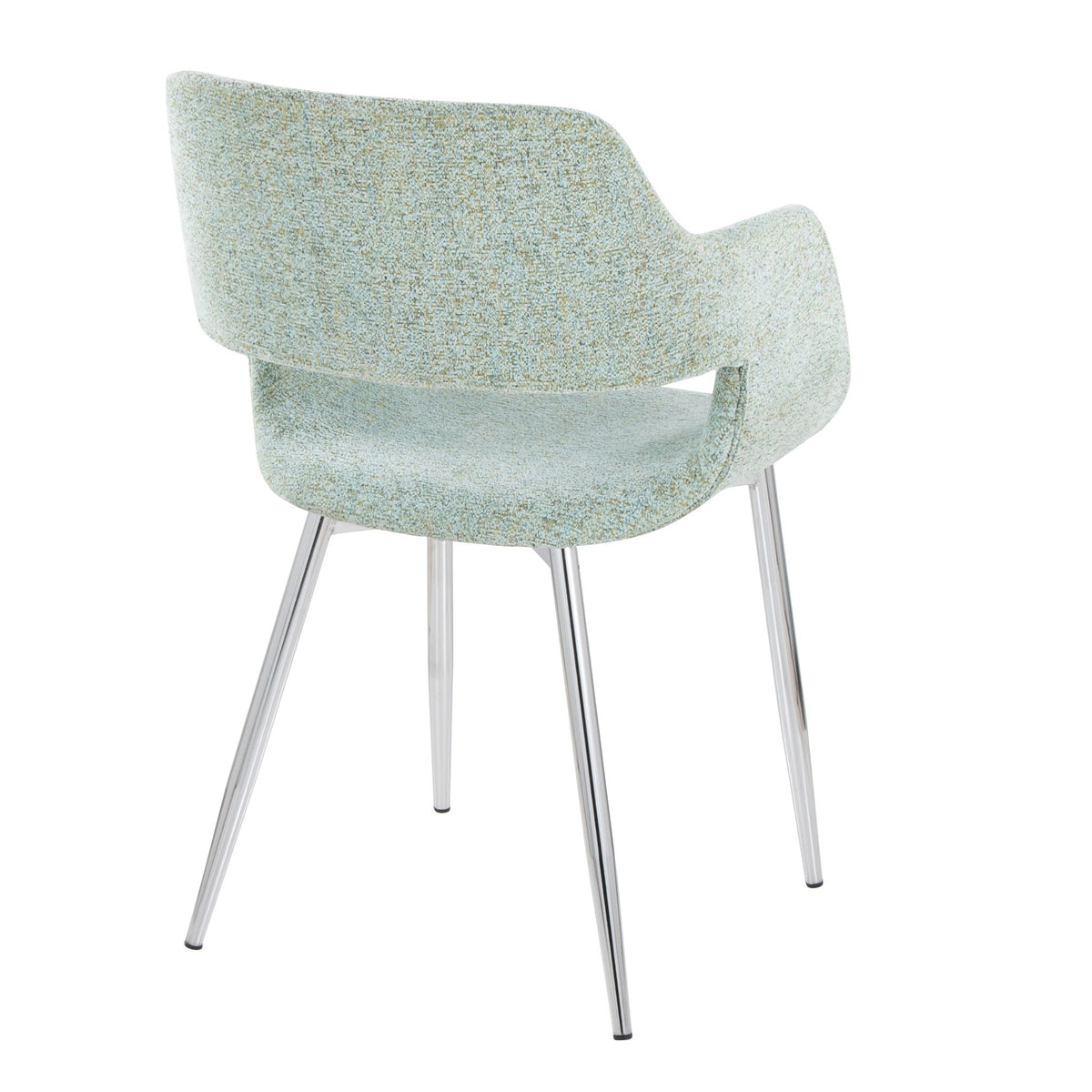 Contemporary dining chair set with metal legs in blue speckled fabric, HouseOfZazla 2 chairs on Tampa Home & Garden Store