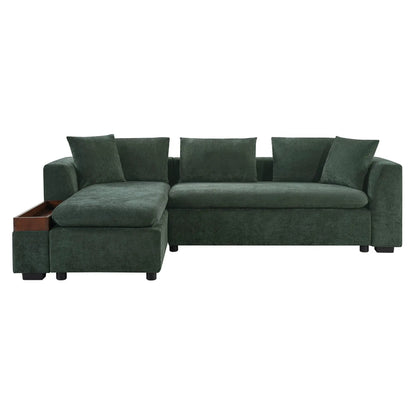 Modern L Shaped Sectional Sofa with Storage