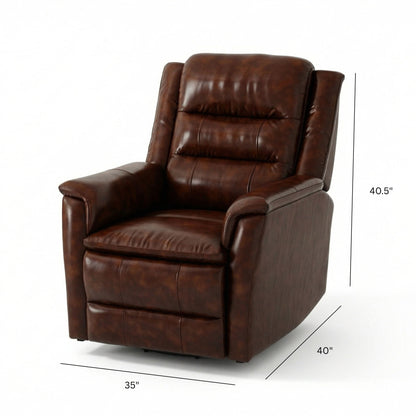 Manual Swivel Recliner and Adjustable Footrest