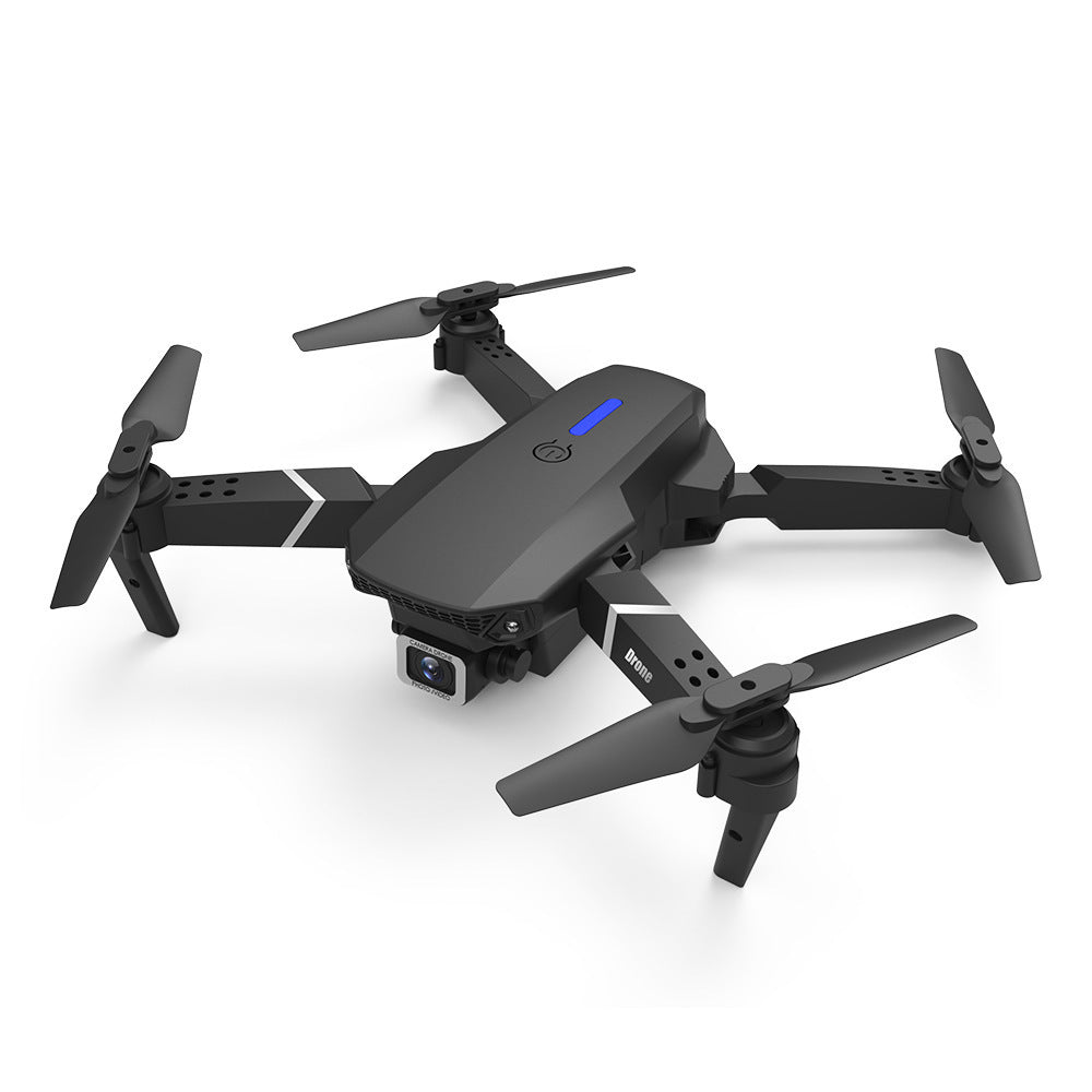 E88 Drone quadcopter with HD 4K dual camera, black body, four propellers, Sell My Stuff drone toy on Tampa Home & Garden Store