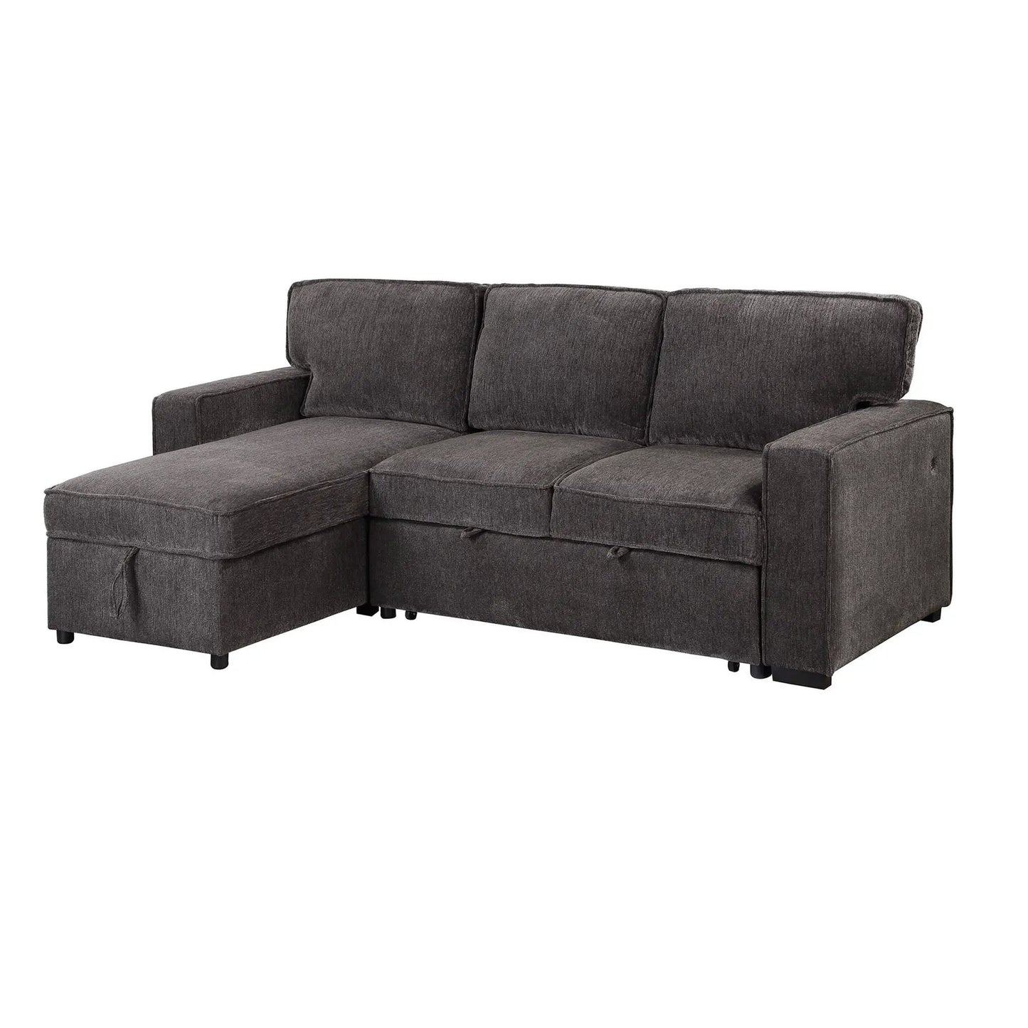 Territory pull-out sofa bed in dark charcoal gray fabric by Unique Piece Furniture on Tampa Home & Garden Store