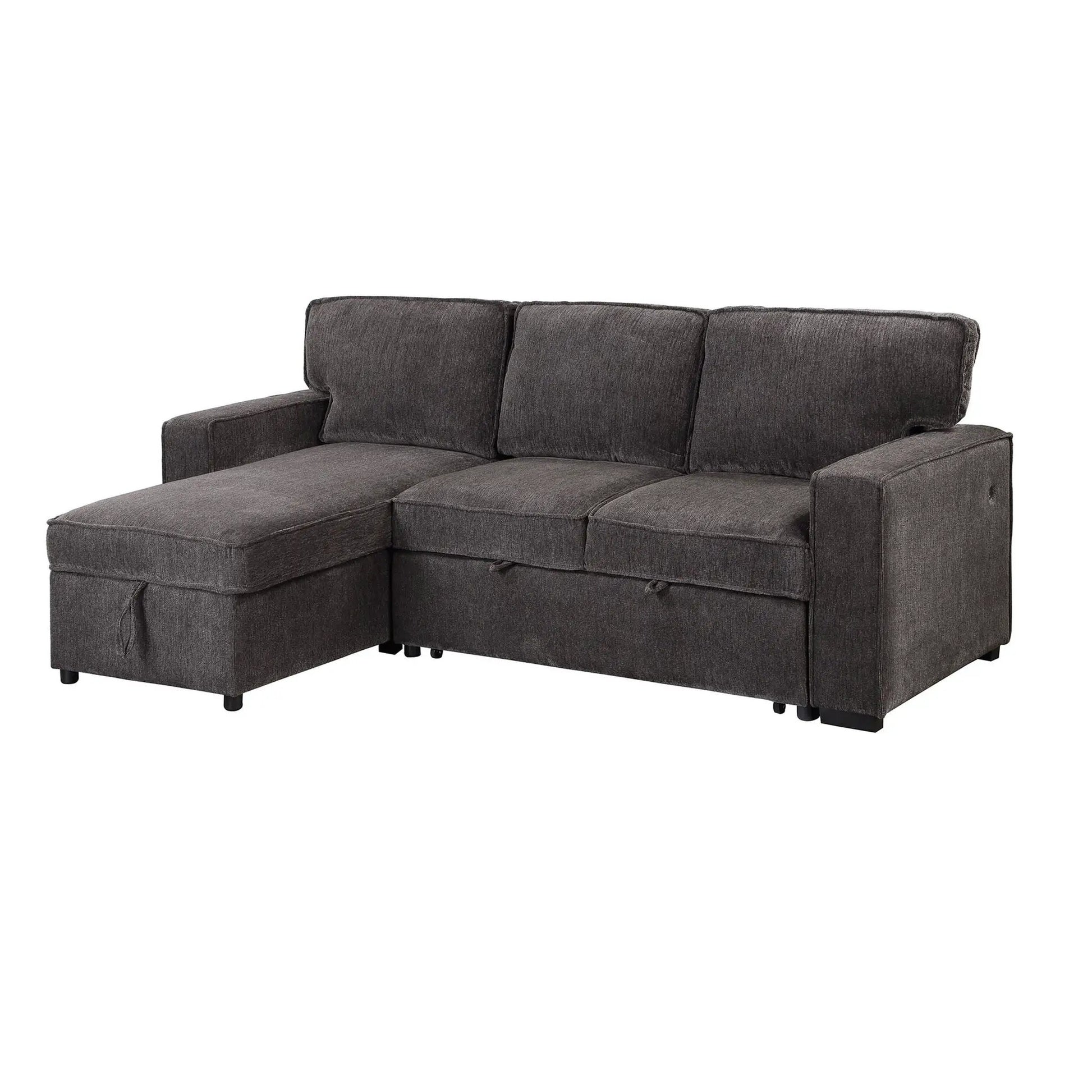 Territory pull-out sofa bed in dark charcoal gray fabric by Unique Piece Furniture on Tampa Home & Garden Store
