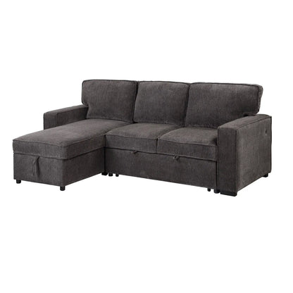 Territory pull-out sofa bed in dark charcoal gray fabric by Unique Piece Furniture on Tampa Home & Garden Store