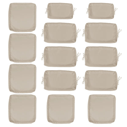 14 Pack Wicker Sofa Cushion and Back Covers