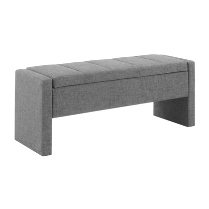 Modern Upholstered Bed End Bench with Storage
