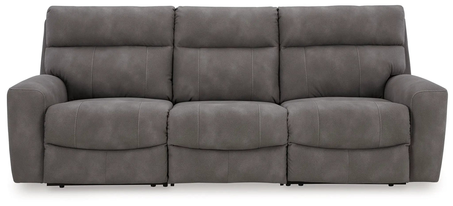 Next-Gen Durapella reclining sectional by Unique Piece Furniture, gray 3-seat sofa on Tampa Home & Garden Store