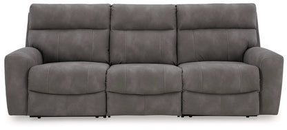 Next-Gen Durapella reclining sectional by Unique Piece Furniture, gray 3-seat sofa on Tampa Home & Garden Store