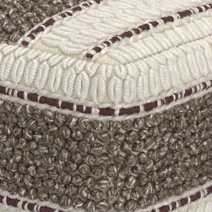 Grady Handcrafted Square Pouf for Living Room