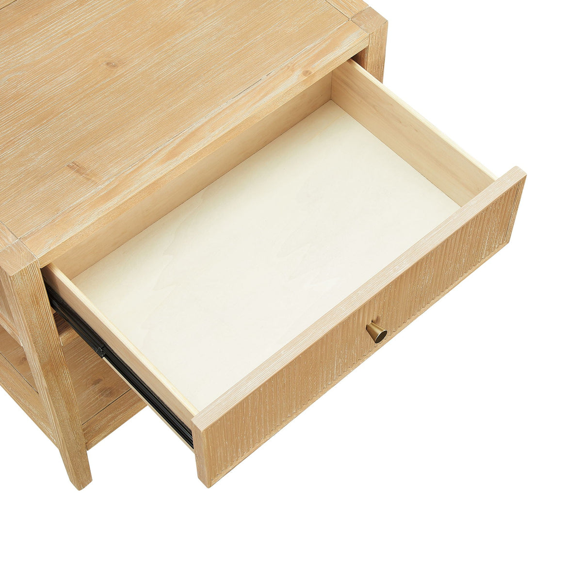 Finley 1 Drawer Storage Nightstand with Open Shelf in light wood by HouseOfZazla on Tampa Home & Garden Store