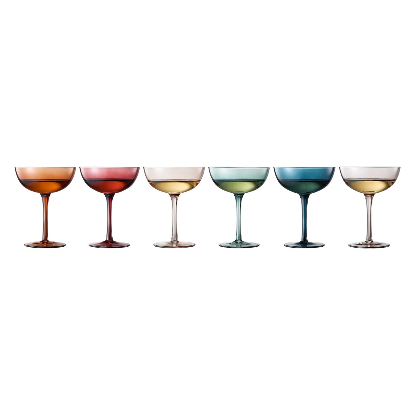 Tonal Champagne Coupe Glassware Set of Six