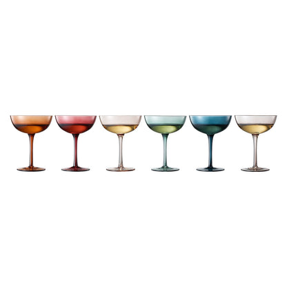 Tonal Champagne Coupe Glassware Set of Six