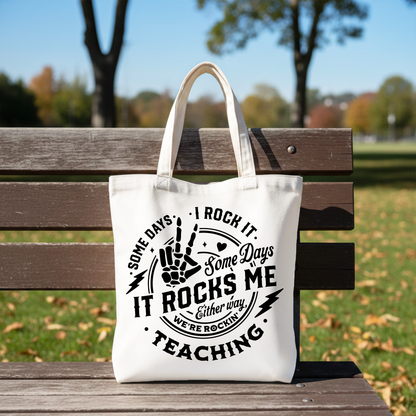 Funny Teacher Canvas Tote Bag and Gift Set