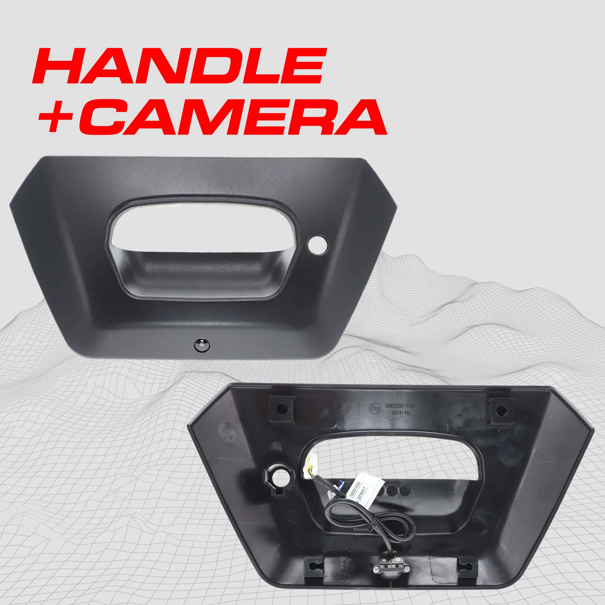 Black tailgate handle with backup camera for GM Avalanche Escalade EXT 2002-2006 on Tampa Home & Garden Store