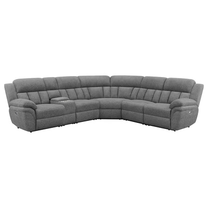 Divine 6 Piece reclining sectional in gray fabric with cupholders by HouseOfZazla on Tampa Home & Garden Store