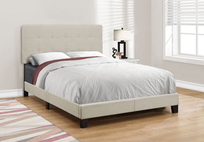 Transitional Upholstered Bed Frame and Headboard